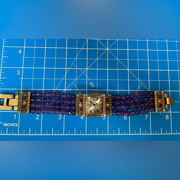 Vintage Heidi Daus watch - Swarovski Crystals, works ready to wear, EUC - Picture 9 of 10